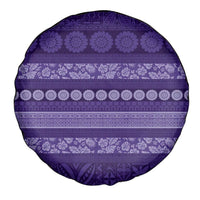 Fiji Marau na Kerisimasi Spare Tire Cover Purple Tapa Masi Inspired Christmas LT9 - Polynesian Pride