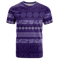 Fiji Marau na Kerisimasi T Shirt Purple Tapa Masi Inspired Christmas LT9 Purple - Polynesian Pride