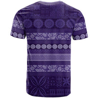 Fiji Marau na Kerisimasi T Shirt Purple Tapa Masi Inspired Christmas LT9 - Polynesian Pride