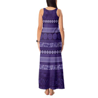 Fiji Marau na Kerisimasi Tank Maxi Dress Purple Tapa Masi Inspired Christmas LT9 - Polynesian Pride