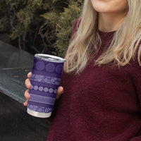 Fiji Marau na Kerisimasi Tumbler Cup Purple Tapa Masi Inspired Christmas LT9 - Polynesian Pride