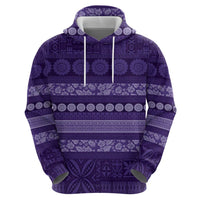 Fiji Marau na Kerisimasi Zip Hoodie Purple Tapa Masi Inspired Christmas LT9 - Polynesian Pride