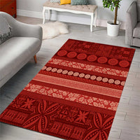 Fiji Marau na Kerisimasi Area Rug Red Tapa Masi Inspired Christmas LT9 - Polynesian Pride
