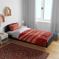 Fiji Marau na Kerisimasi Bedding Set Red Tapa Masi Inspired Christmas - Polynesian Pride