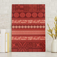 Fiji Marau na Kerisimasi Canvas Wall Art Red Tapa Masi Inspired Christmas LT9 Without Frame Red - Polynesian Pride
