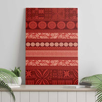 Fiji Marau na Kerisimasi Canvas Wall Art Red Tapa Masi Inspired Christmas LT9 - Polynesian Pride