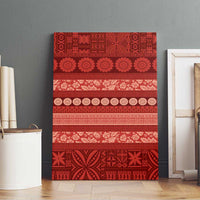Fiji Marau na Kerisimasi Canvas Wall Art Red Tapa Masi Inspired Christmas LT9 - Polynesian Pride