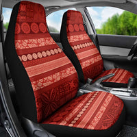 Fiji Marau na Kerisimasi Car Seat Cover Red Tapa Masi Inspired Christmas LT9 - Polynesian Pride