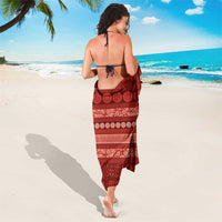 Fiji Marau na Kerisimasi Sarong Red Tapa Masi Inspired Christmas - Polynesian Pride