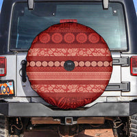 Fiji Marau na Kerisimasi Spare Tire Cover Red Tapa Masi Inspired Christmas LT9 Red - Polynesian Pride