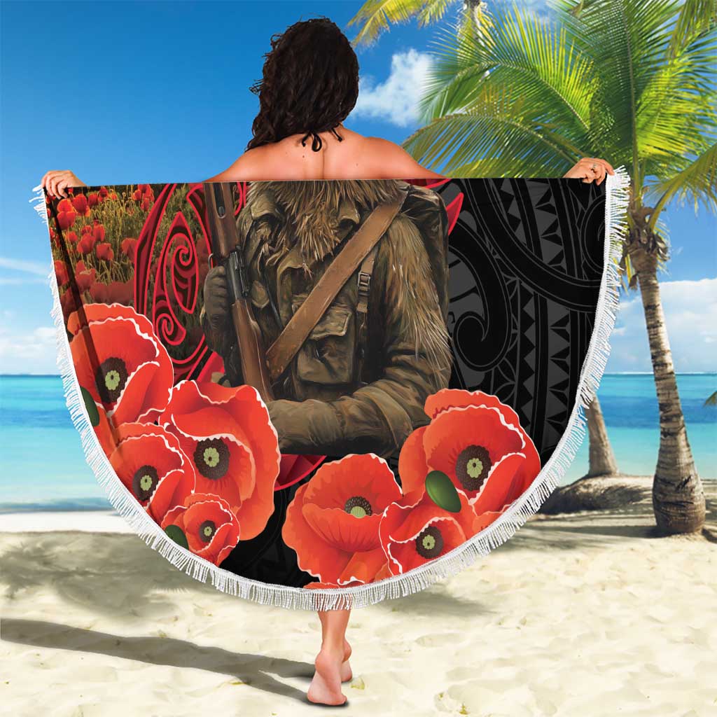 Maori Kiwi Soldier Fern Tattoo ANZAC Day Beach Blanket Lest We Forget LT9 - Polynesian Pride