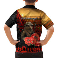 Maori Kiwi Soldier Fern Tattoo ANZAC Day Family Matching Summer Maxi Dress and Hawaiian Shirt Lest We Forget LT9 - Polynesian Pride