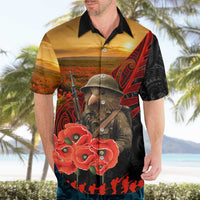 Maori Kiwi Soldier Fern Tattoo ANZAC Day Hawaiian Shirt Lest We Forget LT9 - Polynesian Pride