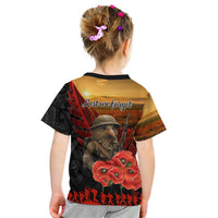 Maori Kiwi Soldier Fern Tattoo ANZAC Day Kid T Shirt Lest We Forget LT9 - Polynesian Pride