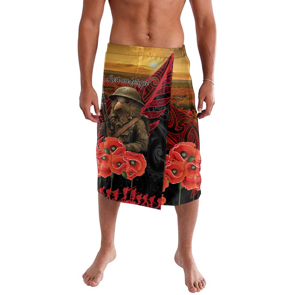 Maori Kiwi Soldier Fern Tattoo ANZAC Day Lavalava Lest We Forget LT9 Black - Polynesian Pride