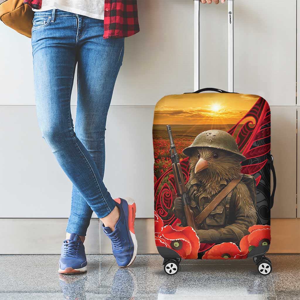 Maori Kiwi Soldier Fern Tattoo ANZAC Day Luggage Cover Lest We Forget LT9 - Polynesian Pride