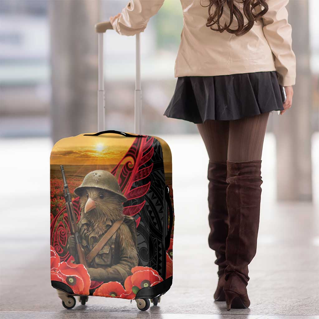 Maori Kiwi Soldier Fern Tattoo ANZAC Day Luggage Cover Lest We Forget LT9 - Polynesian Pride