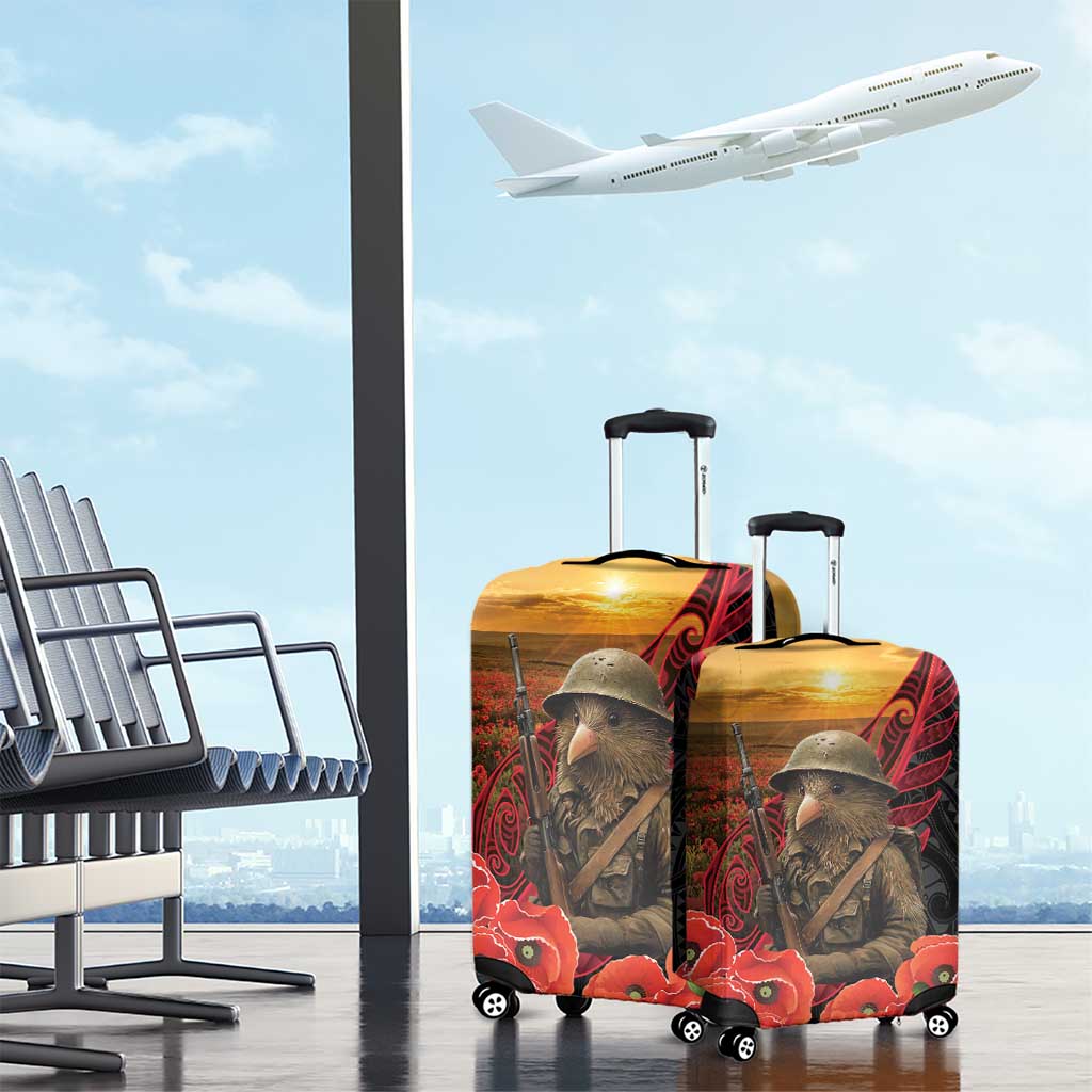 Maori Kiwi Soldier Fern Tattoo ANZAC Day Luggage Cover Lest We Forget LT9 - Polynesian Pride
