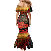Maori Kiwi Soldier Fern Tattoo ANZAC Day Mermaid Dress Lest We Forget LT9 - Polynesian Pride