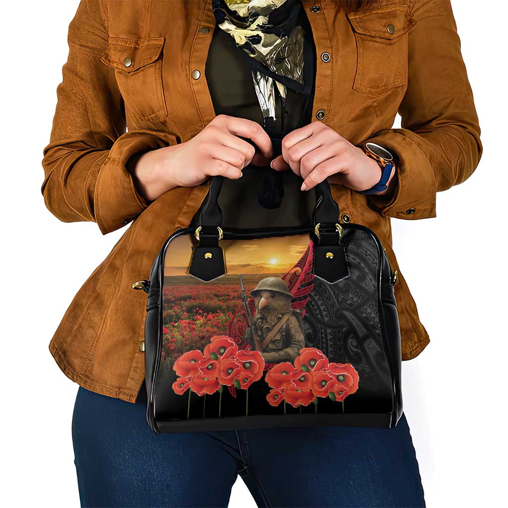 Maori Kiwi Soldier Fern Tattoo ANZAC Day Shoulder Handbag Lest We Forget