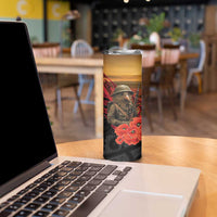 Maori Kiwi Soldier Fern Tattoo ANZAC Day Skinny Tumbler Lest We Forget LT9 - Polynesian Pride