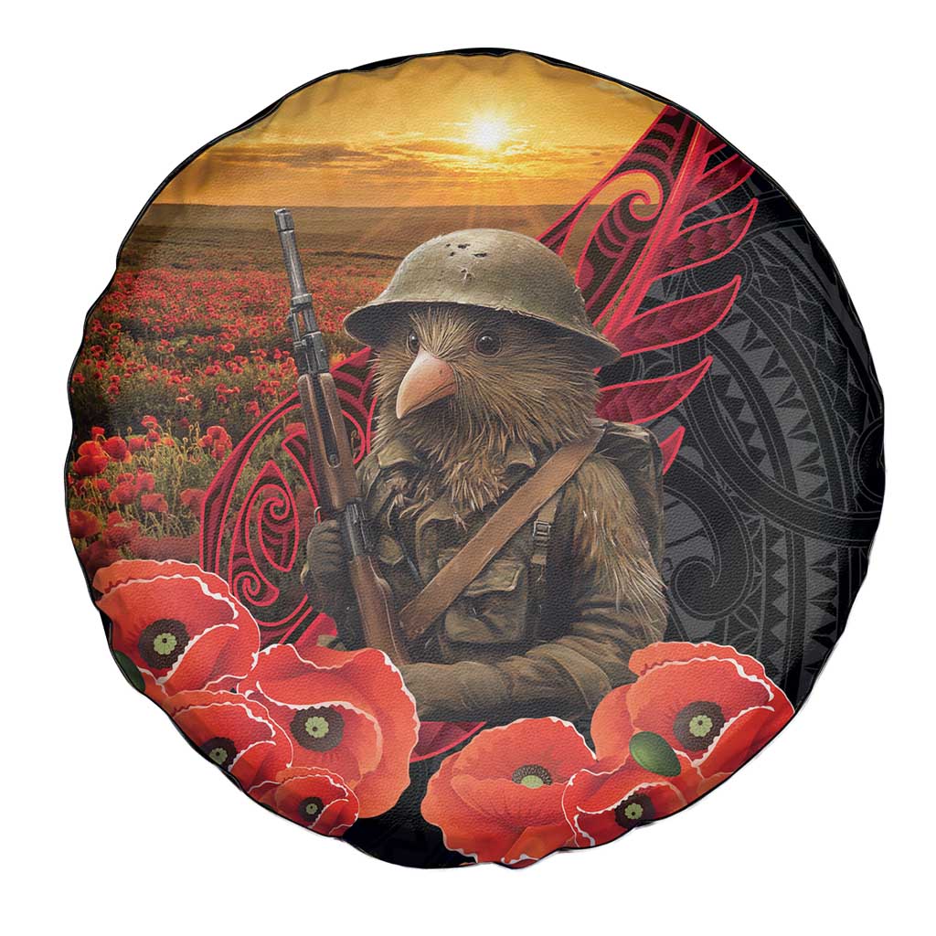 Maori Kiwi Soldier Fern Tattoo ANZAC Day Spare Tire Cover Lest We Forget LT9 - Polynesian Pride