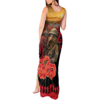 Maori Kiwi Soldier Fern Tattoo ANZAC Day Tank Maxi Dress Lest We Forget LT9 - Polynesian Pride