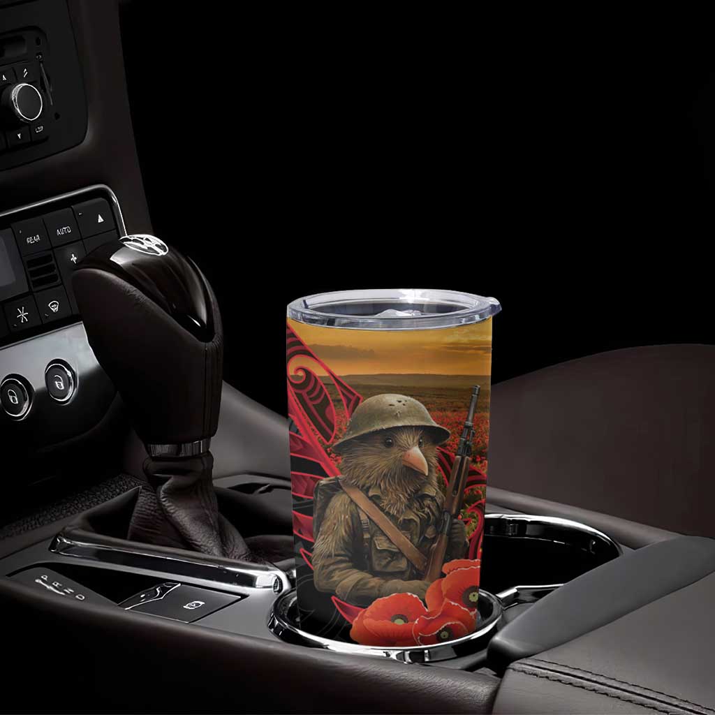 Maori Kiwi Soldier Fern Tattoo ANZAC Day Tumbler Cup Lest We Forget LT9 - Polynesian Pride