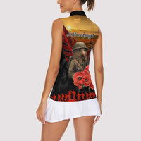 Maori Kiwi Soldier Fern Tattoo ANZAC Day Women Sleeveless Polo Shirt Lest We Forget LT9 - Polynesian Pride