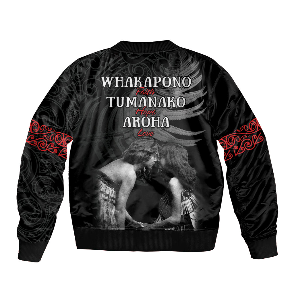 New Zealand Mother's Day Bomber Jacket Maori Hongi Aroha Ahau Ki A Koe Mama LT9 - Polynesian Pride