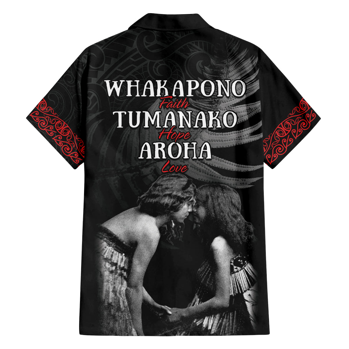New Zealand Mother's Day Family Matching Off The Shoulder Long Sleeve Dress and Hawaiian Shirt Maori Hongi Aroha Ahau Ki A Koe Mama LT9 - Polynesian Pride