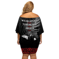 New Zealand Mother's Day Family Matching Off Shoulder Short Dress and Hawaiian Shirt Maori Hongi Aroha Ahau Ki A Koe Mama LT9 - Polynesian Pride