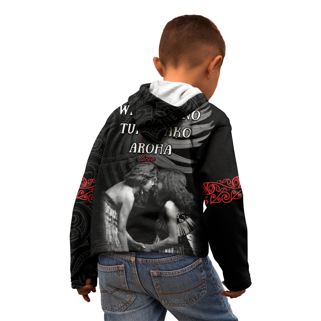 New Zealand Mother's Day Kid Hoodie Maori Hongi Aroha Ahau Ki A Koe Mama LT9 - Polynesian Pride