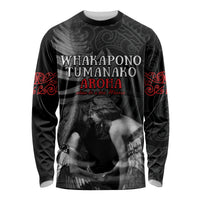 New Zealand Mother's Day Long Sleeve Shirt Maori Hongi Aroha Ahau Ki A Koe Mama LT9 Unisex Black - Polynesian Pride