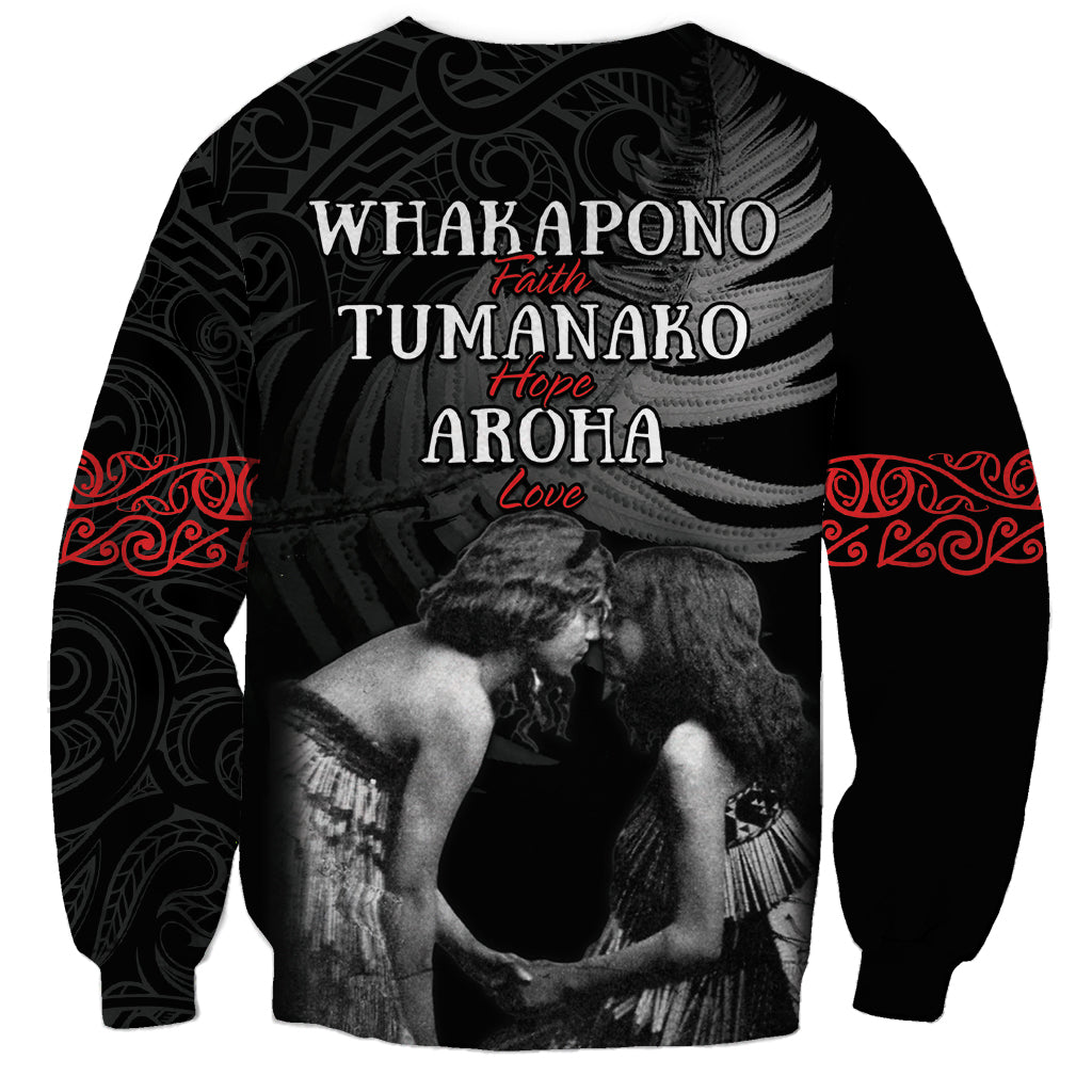 New Zealand Mother's Day Sweatshirt Maori Hongi Aroha Ahau Ki A Koe Mama LT9 - Polynesian Pride