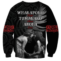New Zealand Mother's Day Sweatshirt Maori Hongi Aroha Ahau Ki A Koe Mama LT9 - Polynesian Pride