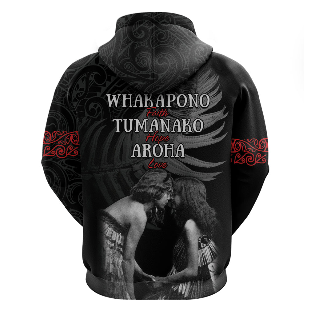 New Zealand Mother's Day Zip Hoodie Maori Hongi Aroha Ahau Ki A Koe Mama LT9 - Polynesian Pride