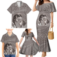 New Zealand Mother's Day Family Matching Mermaid Dress and Hawaiian Shirt Maori Mo Toku Mama Silver Fern LT9 - Polynesian Pride