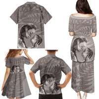 New Zealand Mother's Day Family Matching Puletasi and Hawaiian Shirt Maori Mo Toku Mama Silver Fern LT9 - Polynesian Pride