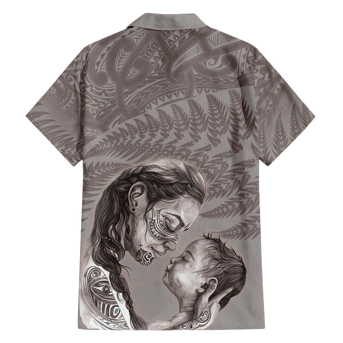 New Zealand Mother's Day Family Matching Puletasi and Hawaiian Shirt Maori Mo Toku Mama Silver Fern LT9 - Polynesian Pride