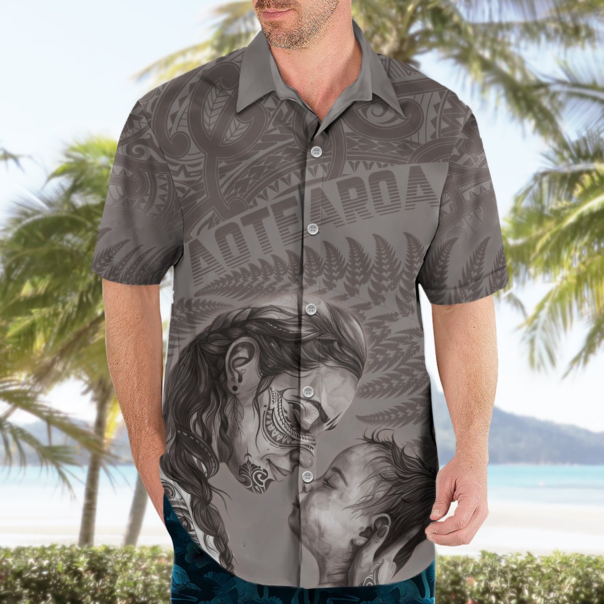 New Zealand Mother's Day Hawaiian Shirt Maori Mo Toku Mama Silver Fern LT9 - Polynesian Pride