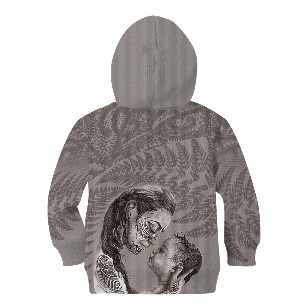 New Zealand Mother's Day Kid Hoodie Maori Mo Toku Mama Silver Fern LT9 - Polynesian Pride