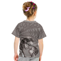New Zealand Mother's Day Kid T-Shirt - Maori Mo Toku Mama Silver Fern LT9 - Polynesian Pride