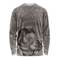 New Zealand Mother's Day Long Sleeve Shirt Maori Mo Toku Mama Silver Fern LT9 Unisex Nude - Polynesian Pride
