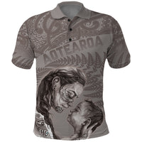 New Zealand Mother's Day Polo Shirt Maori Mo Toku Mama Silver Fern LT9 Nude - Polynesian Pride