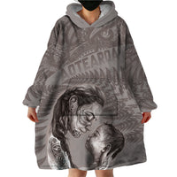 New Zealand Mother's Day Wearable Blanket Hoodie - Maori Mo Toku Mama Silver Fern LT9 - Polynesian Pride