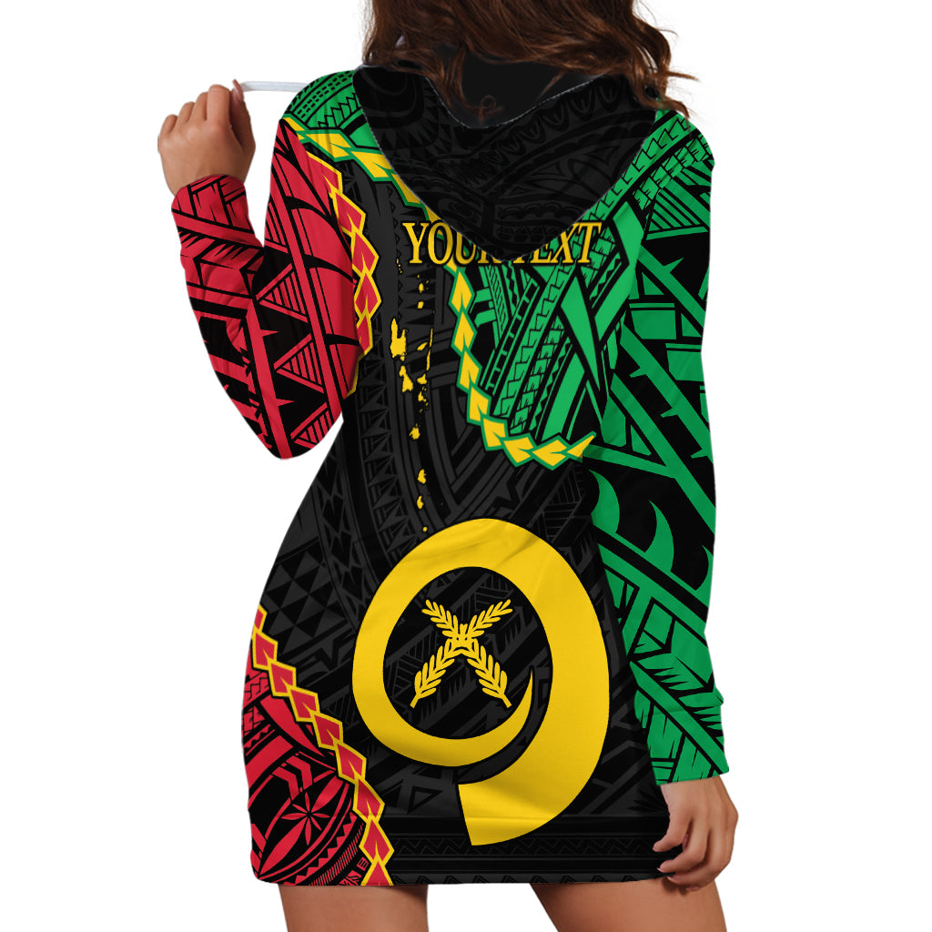 Personalised Vanuatu 44th Anniversary Hoodie Dress Tugeta Yumi Selebretem Indipendens Dei LT9 - Polynesian Pride