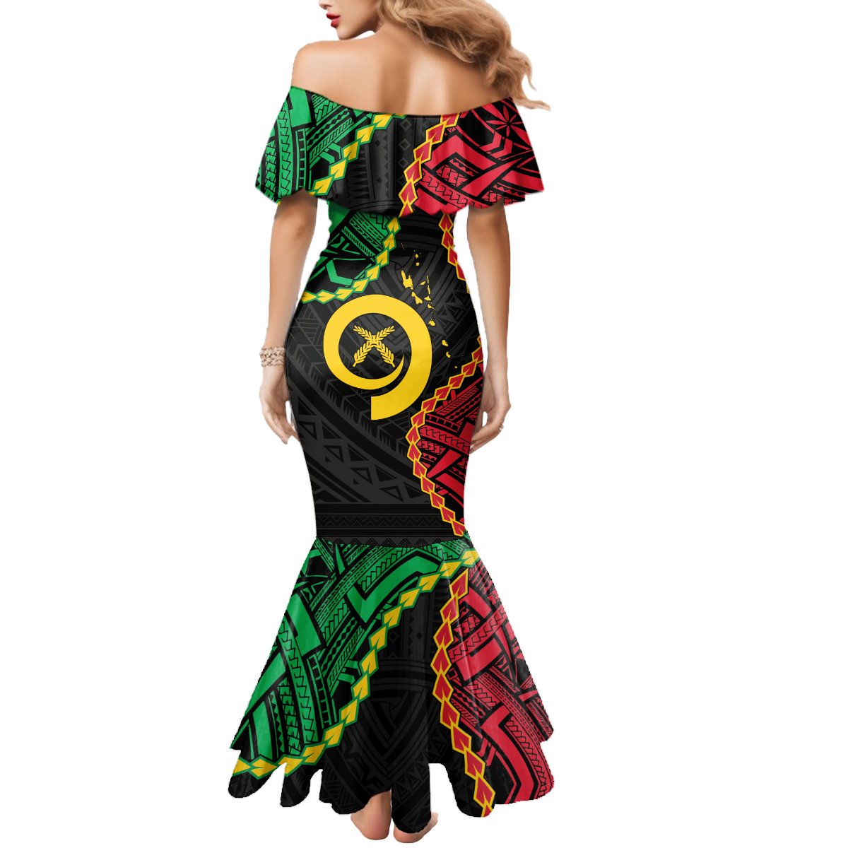 Personalised Vanuatu 44th Anniversary Mermaid Dress Tugeta Yumi Selebretem Indipendens Dei