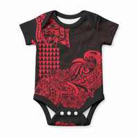 Hawaii Kakau Baby Onesie Polynesian Floral Tribal Red Version LT9 Red - Polynesian Pride