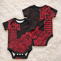 Hawaii Kakau Baby Onesie Polynesian Floral Tribal Red Version LT9 - Polynesian Pride